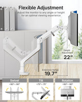 DESK MOUNT MONITOR ARM W/ USB - 17LB LCD