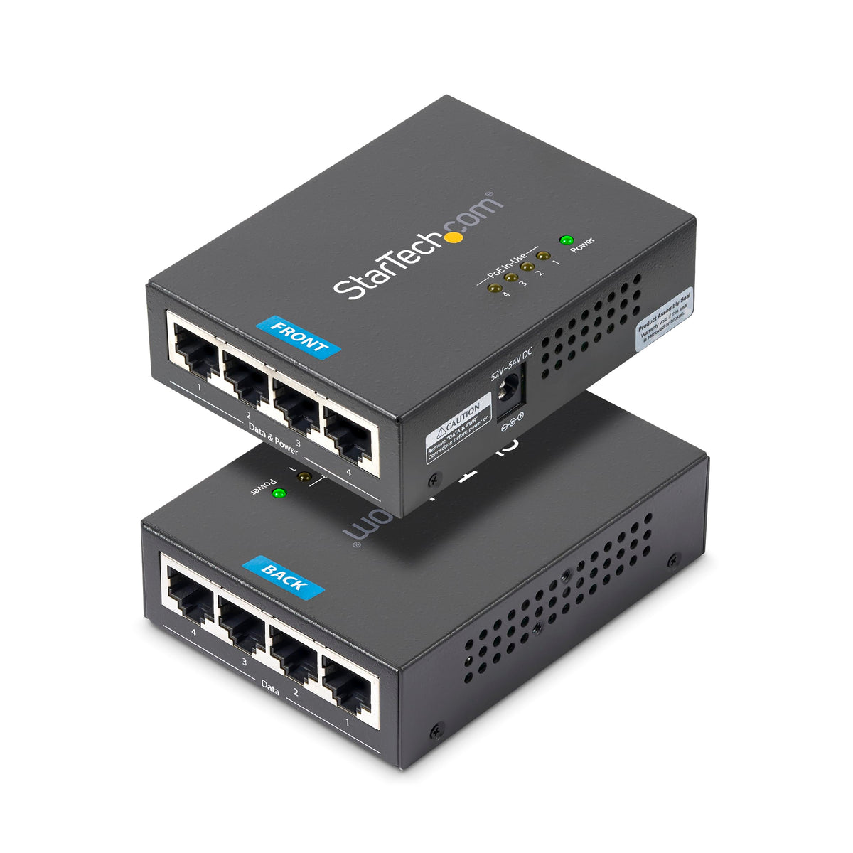 StarTech.com 4 Port Gigabit Midspan - PoE+ Injector - 802.3at and 802.