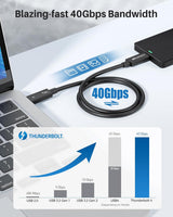 Cable Matters [Intel Certified] 40Gbps Active Thunderbolt 4 Cable 6.6