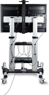 StarTech.com Rolling TV Cart/Stand On Wheels, Up to 100-inch/220lb Fla