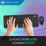 Adesso AKB-1320CB-FR Wireless Keyboard and Mouse Combo Set, Antimicrob