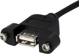 StarTech.com 3 ft Panel Mount USB Cable - USB A to Motherboard Header