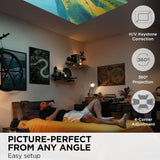 ViewSonic M1X Portable LED Projector with Smart Stand, Harman Kardon S