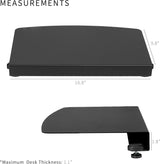 Manchon d'angle en acier StarTech pour bureau, pour bureaux en L/d'angle, jusqu'à 38,1 mm (1,5 po) d'épaisseur, AJOUTEZ de l'espace pour le clavier/la souris - Rallonge/plateau pour bois/acier