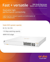 HPE Networking Instant On Switch Series 1960 12-Port mGig Smart-Manage