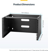 StarTech.com 6U Wall Mount Patch Panel Bracket - 13.75 inch Deep - 19