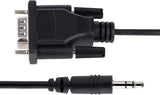 StarTech.com 3ft (1m) DB9 to 3.5mm Serial Cable for Serial Device Conf