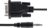 3FT DB9 to 3.5MM Serial Cable, RS232