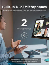 Lenovo Essential FHD Webcam Gen 2, Full HD, 1080p, Dual Microphones, 8