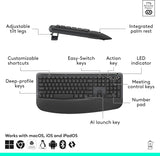 Logitech Signature Comfort Plus Combo MK880 Keyboard and Mouse - Graph