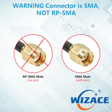 10ft SMA Male to SMA Male Coaxial Cable, WIZACE RG316 Flexible SMA Ext