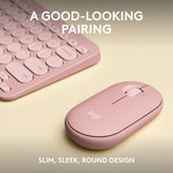 Logitech Pebble 2 Combo, Wireless Keyboard and Mouse, Quiet and Portab