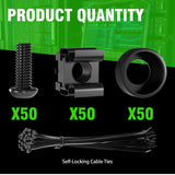 100 PKG M6 MOUNTING SCREWS AND CAGE NUTS