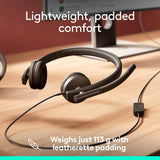 Micro-casque USB Logitech H570e avec microphone pour PC et Mac, filaire USB-A