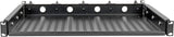 Cantilevered Steel Rack Shelf 1URM Cable Rings 14.2in Deep 50lbs