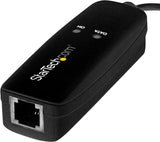 StarTech.com USB 2.0 Fax Modem - 56K External Hardware Dial Up V.92 Mo