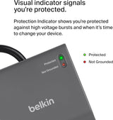 Belkin Power Strip Surge Protector with 8 Outlets, 6 ft Long Flat Plug