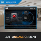 Adesso T50 Wireless Ergonomic Finger Trackball Mouse, 50.8mm Index Fin
