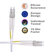 2M (6.6FT) LC TO LC (UPC) OM5 MULTIMODE FIBER OPTIC CABLE, 50/125 M DUPLEX LOMMF
