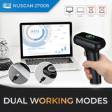 Adesso NuScan 2700R Scanner Code-barres 1D 2D sans Fil avec Socle de Recharge