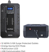 CyberPower EC850LCD Ecologic Battery Backup & Surge Protector UPS Syst