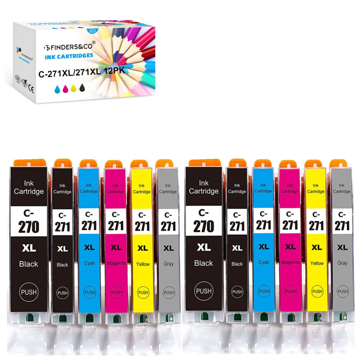 F FINDERS&CO Compatible Ink Cartridge Replacement for Canon PGI-270 CL