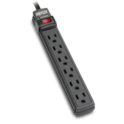 TRIPP LITE TLP6B Surge Protector Strip 6 Outlet 6ft Cord 360 Joules Bl
