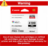 Canon PFI-4100 Genuine Photo Black Ink Tank, Compatible with imagePROG
