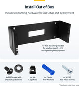 StarTech.com 4U Hinged Wall Mount Patch Panel Bracket - 6 inch Deep -
