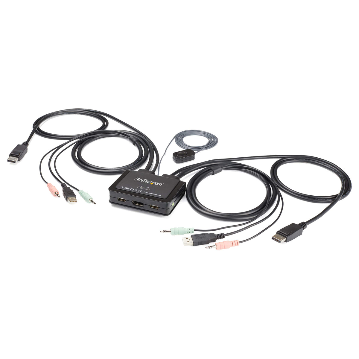 StarTech.com 2 Port DisplayPort KVM Switch - 4K 60Hz - Compact Dual Po