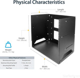 StarTech.com 2-Post 8U Open Frame Wall Mount Network Rack with Built-i