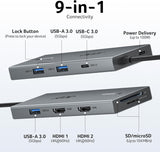 Acer USB C Docking Station Dual HDMI Monitor, Laptop Multiport Adapter