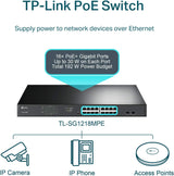 TP-Link18-Port Gigabit Easy Smart Switch with 16 PoE+ Ports ( TL-SG121