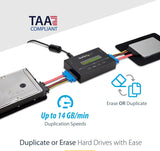 StarTech.com 1:1 Standalone Hard Drive Duplicator & Eraser, SATA HDD/S