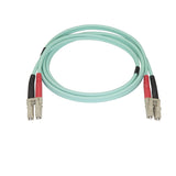 Cordon de raccordement à fibre optique StarTech 15M OM4 LC/LC Aqua