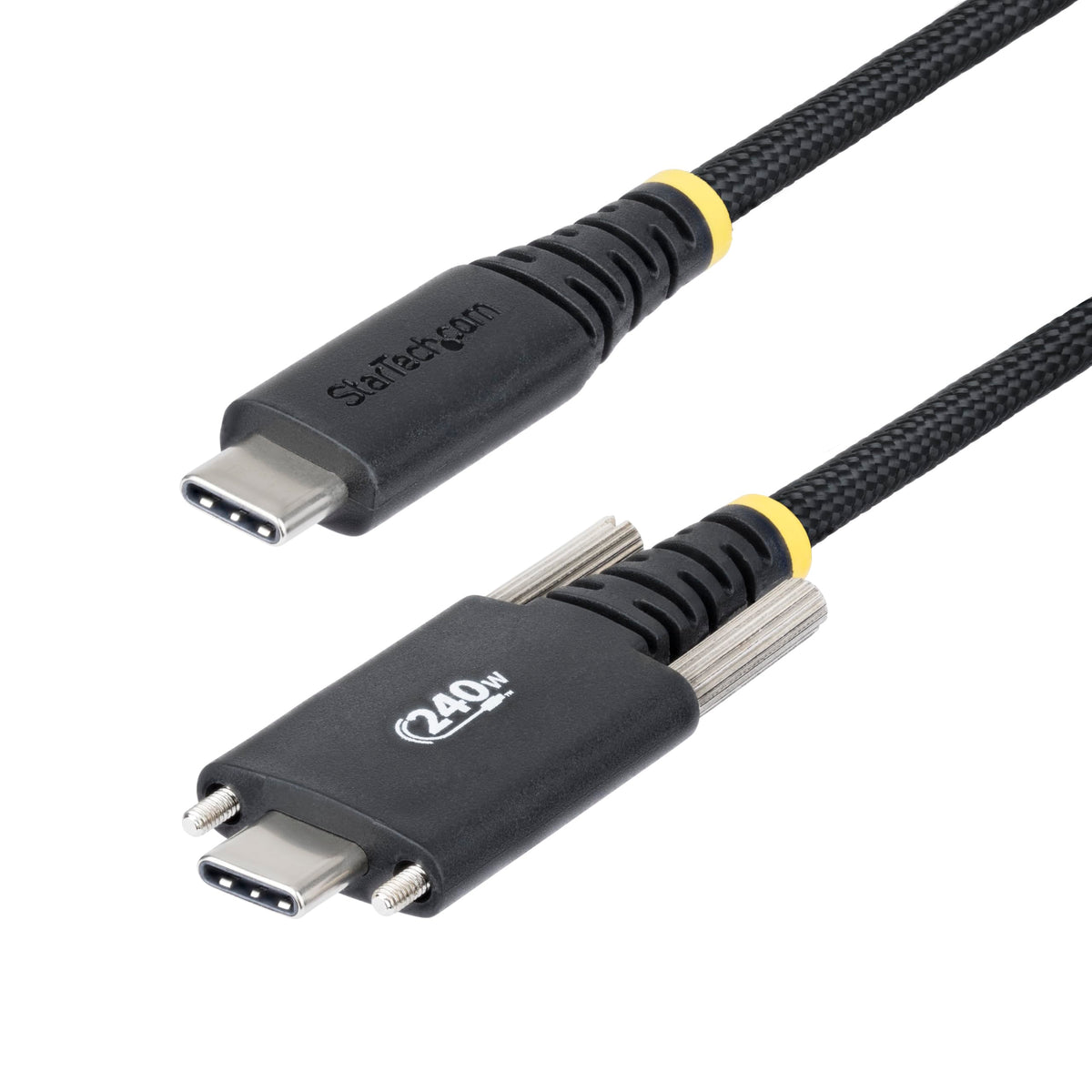 StarTech 6.6ft USB-C Charging Cable, 240W PD EPR, Side Locking