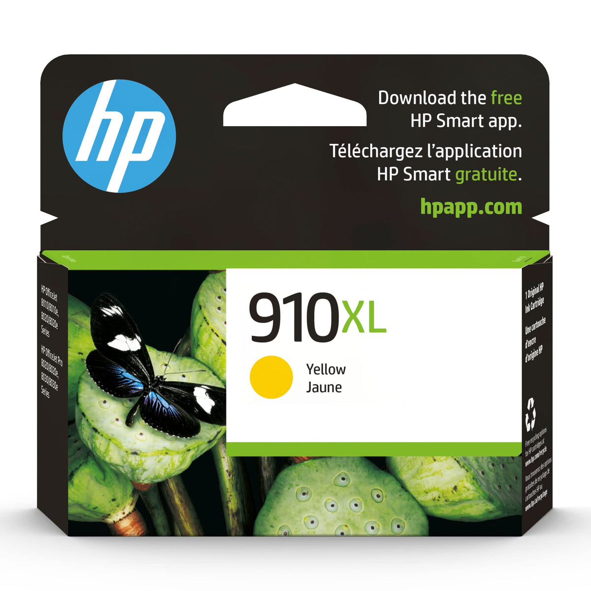 Cartouche d'encre jaune grande capacité authentique HP 910XL, fonctionne avec les imprimantes HP Offi
