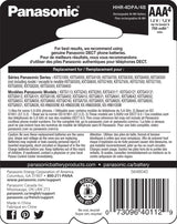 Panasonic Genuine HHR-4DPA/4B AAA NiMH Rechargeable Batteries for DECT
