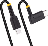 StarTech.com 3ft (1m) USB C Charging Cable Right Angle - 60W PD 3A - H