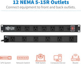 Tripp Lite RS1215-RA Power Strip Rackmount Metal 120V 5-15R Right Angl