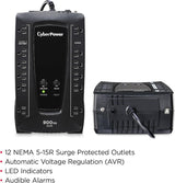 CyberPower AVRG900U AVR UPS System, 900VA/480W, 12 Outlets, Compact 90