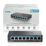 D-Link 8-Port 2.5GB Unmanaged Gaming Switch with 8 x 2.5G - Multi-Gig