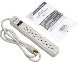 TLP604 Protect IT 6OUTLET Surge Strip 4FT-CORD 720J 2.5K-INSURANCE