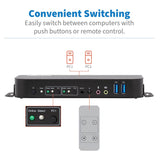 Commutateur KVM HDMI Eaton Tripp Lite B005-HUA2-K, 4K 60Hz