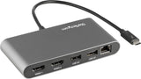 StarTech.com Dual-Monitor Thunderbolt Mini Dock, 4K 60Hz HDMI, Driverl