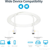 StarTech.com 6.6ft (2m) Passive Thunderbolt 3 Cable, 20Gbps, 100W PD