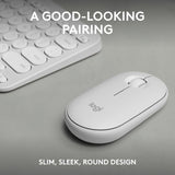Logitech Pebble 2 Combo, Wireless Keyboard and Mouse, Quiet and Portab