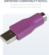 Adaptateur de remplacement pour clavier PS/2 vers USB de StarTech.com - F/M - Clavier