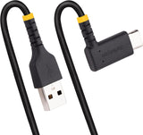 StarTech.com 3ft (1m) USB A to C Charging Cable Right Angle - Heavy Du