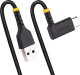 StarTech.com 3ft (1m) USB A to C Charging Cable Right Angle - Heavy Du